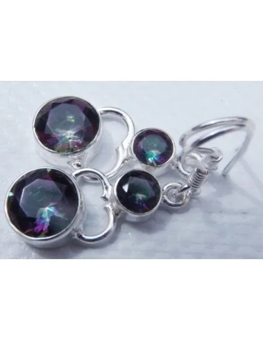 Topaz mysique en boucles d'oreilles