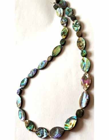 Collier Nacre opalisée feuilles