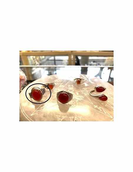 Cornaline bague Taille 58