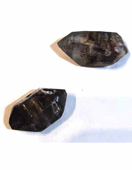 Quartz fumé bipoint pendentif