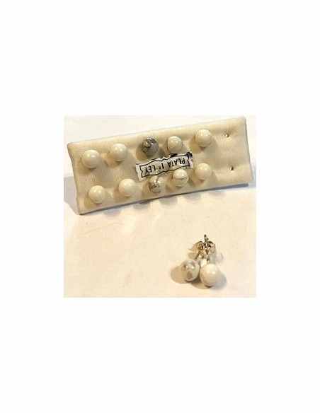 Boucles howlite 6mm pouce