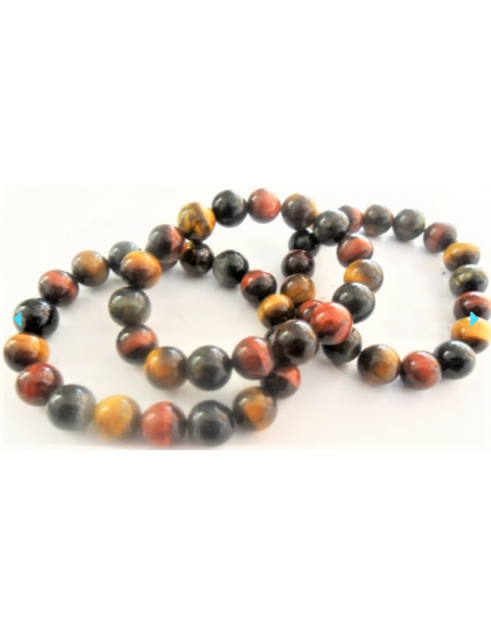 Bracelet oeil de tigre, taureau faucon
