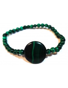 Bracelet malachite 15mm 2