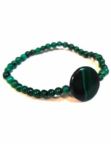 Bracelet malachite 15mm