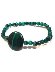 Bracelet malachite 15mm