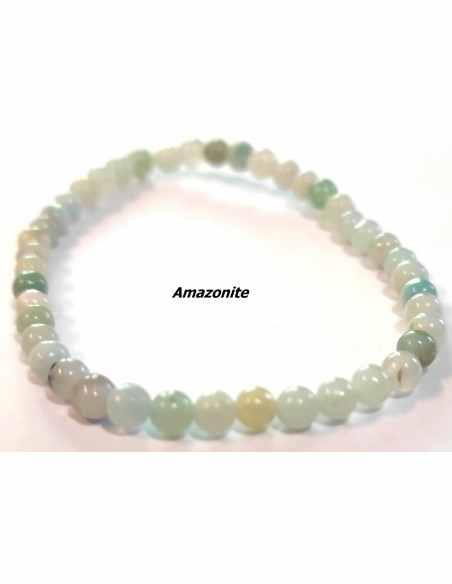 Bracelet amazonite 4mm