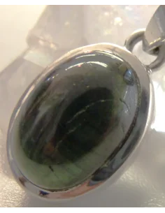 Pendentif tourmaline verte argent 2
