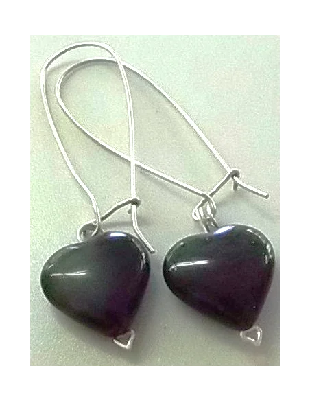 Boucles d'oreilles en obsidenne oeil celeste