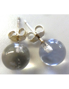 Boucles Cristal de roche 8mm 2