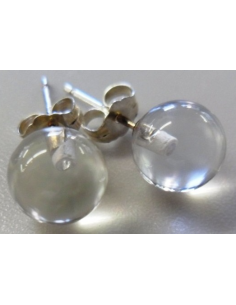 Boucles Cristal de roche 8mm