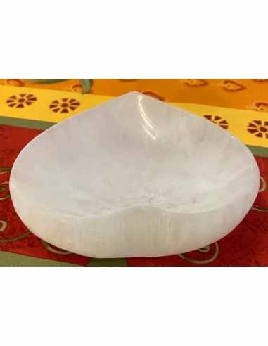 Sélénite blanche Bol cœur