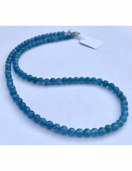 Collier Apatite bleue 4mm