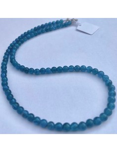 Collier Apatite bleue 4mm 2