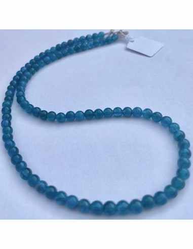 Collier Apatite bleue 4mm