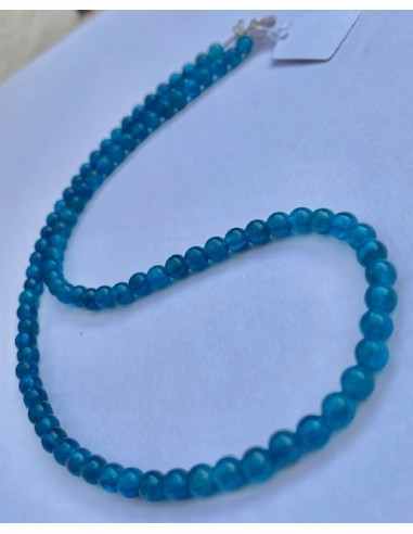 Collier Apatite bleue 4mm