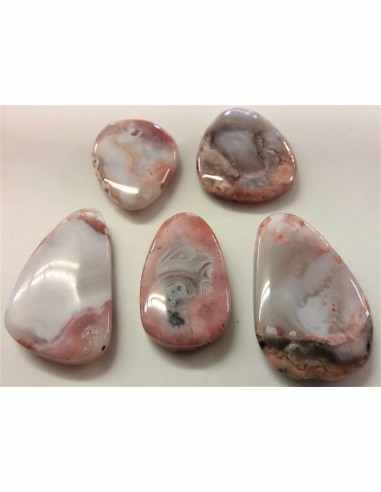 Pierre de lune rose pendentif