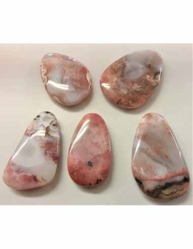 Pierre de lune rose pendentif