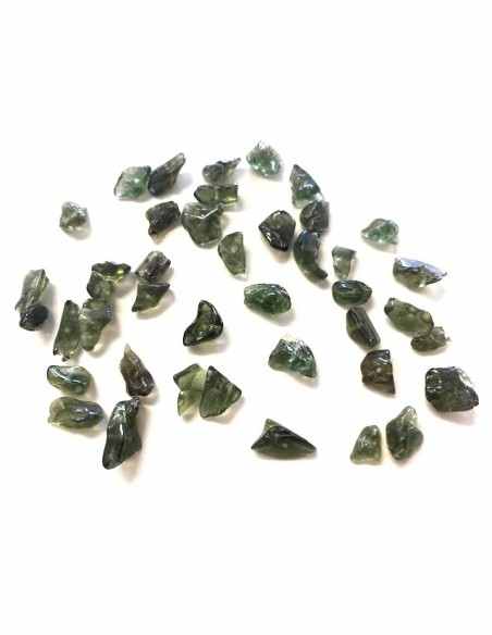 Moldavite pierre percée