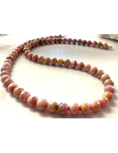 Collier rhodochrosite 6mm