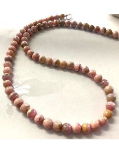 Collier rhodochrosite 6mm 2