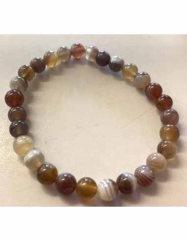Agate de Botswana 6mm bracelet