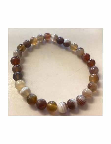 Agate de Botswana 6mm bracelet