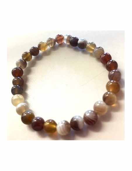 Agate de Botswana 6mm bracelet