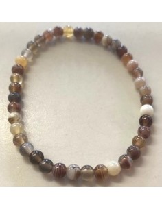 Agate de Botswana 4mm bracelet 2
