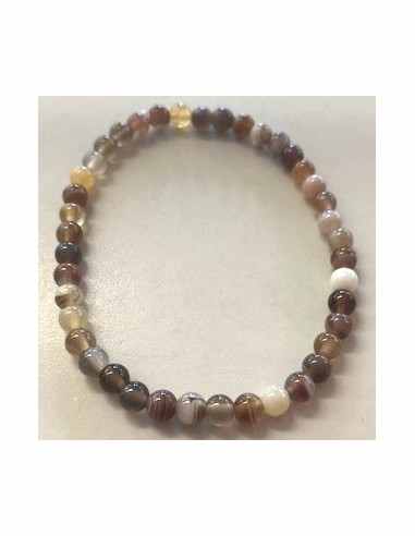 Agate de Botswana 4mm bracelet
