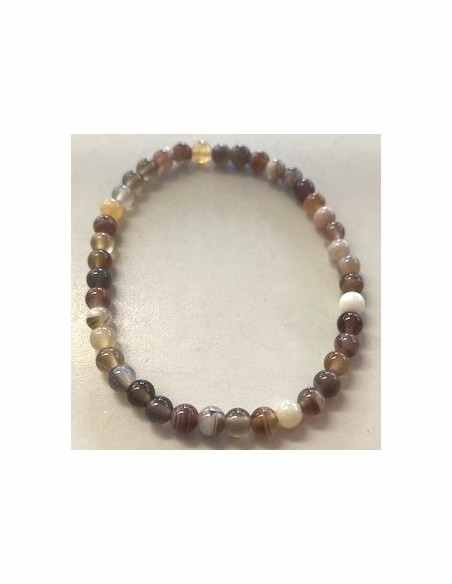 Agate de Botswana 4mm bracelet