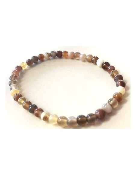 Agate de Botswana 4mm bracelet