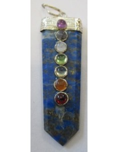 Pendentif 7 chakras lapis lazuli