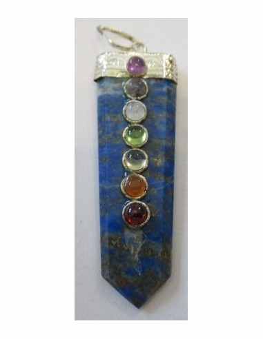 Pendentif 7 chakras lapis lazuli
