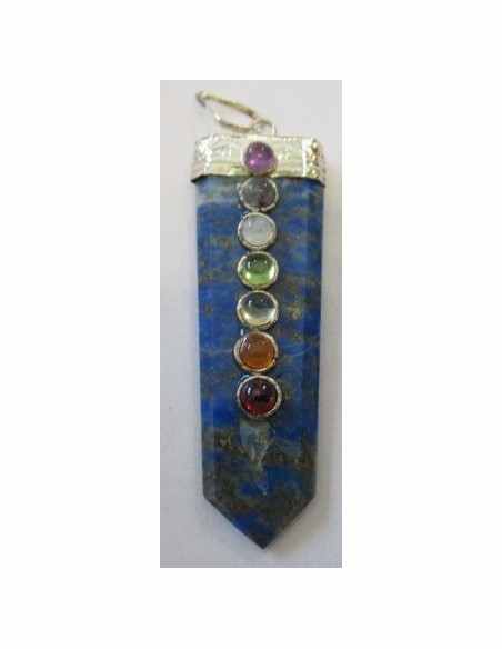 Pendentif 7 chakras lapis lazuli