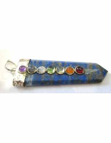 Pendentif 7 chakras lapis lazuli