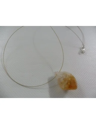 Citrine brut collier