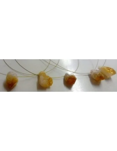 Citrine brut collier