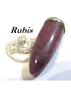 Pendule rubis argent