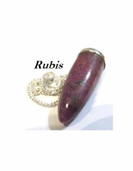 Pendule rubis argent