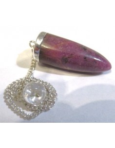 Pendule rubis argent 2