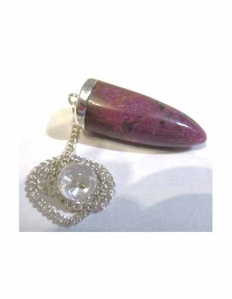 Pendule rubis argent