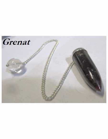 Pendule grenat argent