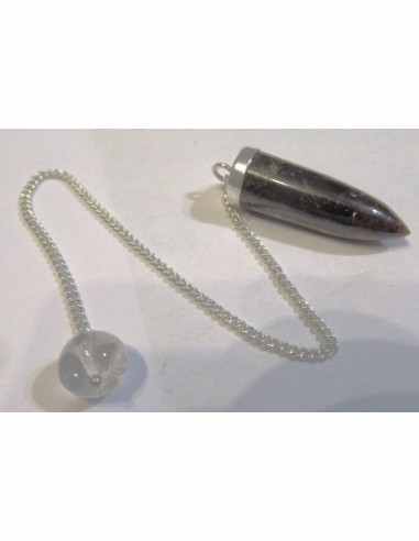 Pendule grenat argent