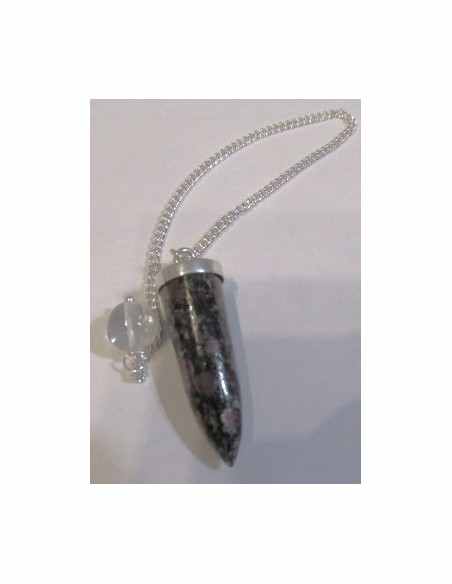 Pendule spinelle argent