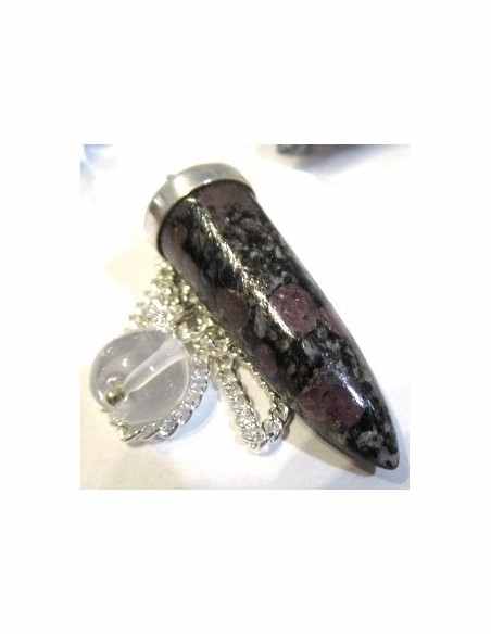 Pendule spinelle argent