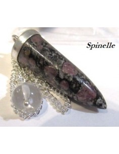 Pendule spinelle argent