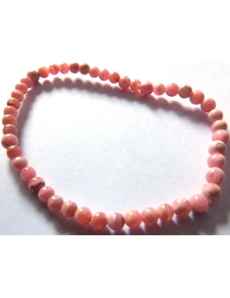Bracelet en rhodocrosite boules 4mm