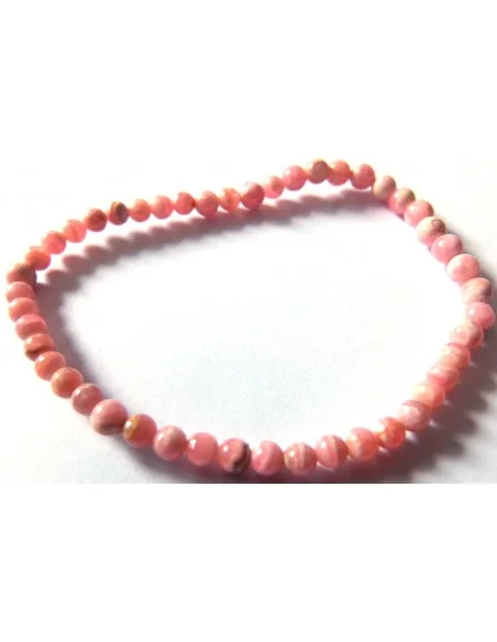Bracelet en rhodocrosite boules 4mm
