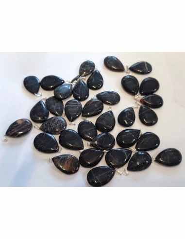 Pendentif tourmaline noire ovale