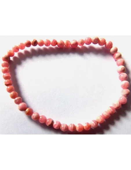 Bracelet en rhodocrosite boules 4mm